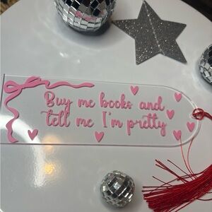 Pink Heart Bookmark with Tassel